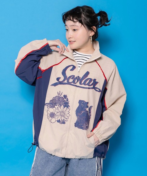 ScoLar（スカラー）の「161668：スカラーちゃん×ネコ レーシング風ブルゾン（ブルゾン・レディース・サックスブルー/アイボリー・M）」の18枚目の写真