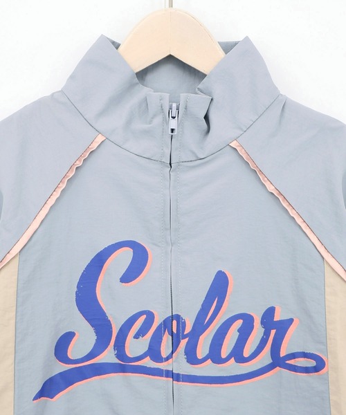 ScoLar（スカラー）の「161668：スカラーちゃん×ネコ レーシング風ブルゾン（ブルゾン・レディース・サックスブルー/アイボリー・M）」の6枚目の写真