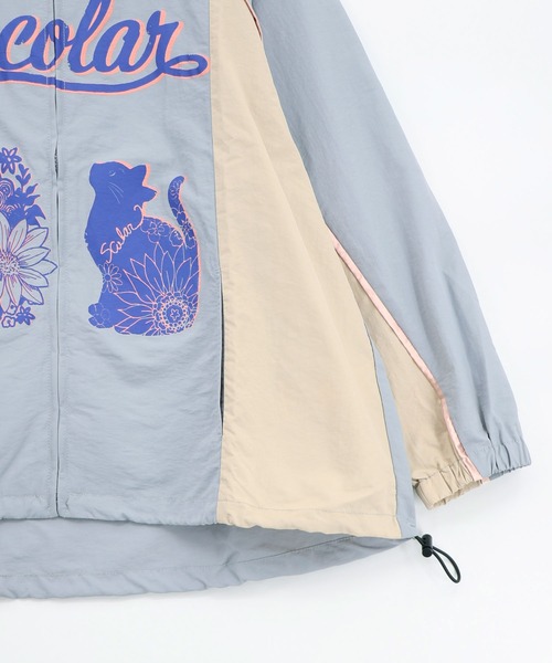 ScoLar（スカラー）の「161668：スカラーちゃん×ネコ レーシング風ブルゾン（ブルゾン・レディース・サックスブルー/アイボリー・M）」の4枚目の写真