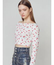 EMODA | アイレットレイヤードキャミソールクロップドロンT(Tシャツ/カットソー)