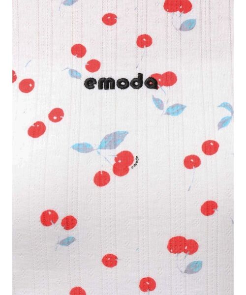 EMODA（エモダ）の「アイレットレイヤードキャミソールクロップドロンT（Tシャツ/カットソー・レディース・ホワイト/グレー/ブラック・FREE）」の10枚目の写真