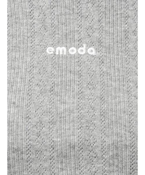 EMODA（エモダ）の「アイレットレイヤードキャミソールクロップドロンT（Tシャツ/カットソー・レディース・ホワイト/グレー/ブラック・FREE）」の12枚目の写真