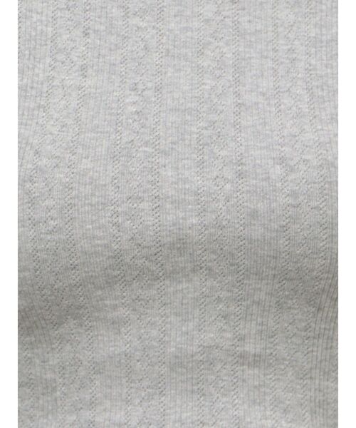 EMODA（エモダ）の「アイレットレイヤードキャミソールクロップドロンT（Tシャツ/カットソー・レディース・ホワイト/グレー/ブラック・FREE）」の10枚目の写真