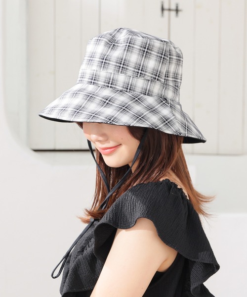 Honeys（ハニーズ）の「【ＵＶカット】リバーシブルバケット（ハット・レディース・ブラウン系その他/ブルー系その他3/ブラック系その他・FREE）」の6枚目の写真
