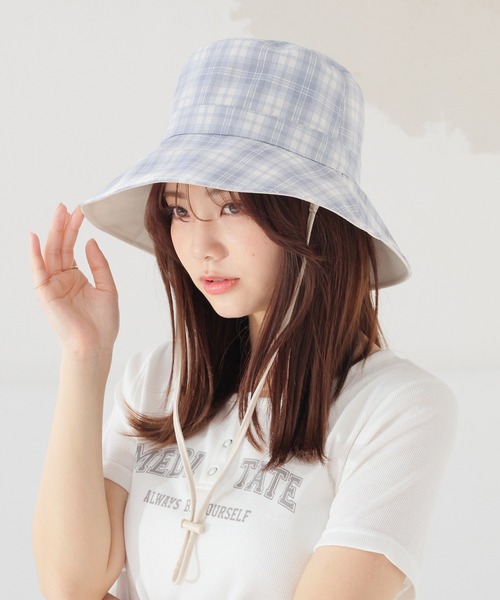 Honeys（ハニーズ）の「【ＵＶカット】リバーシブルバケット（ハット・レディース・ブラウン系その他/ブルー系その他3/ブラック系その他・FREE）」の12枚目の写真