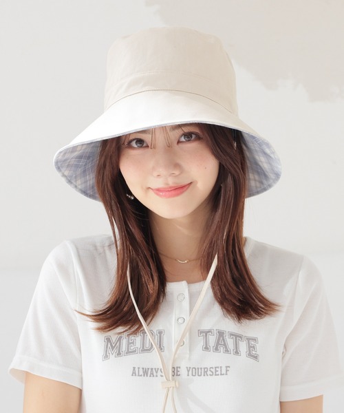 Honeys（ハニーズ）の「【ＵＶカット】リバーシブルバケット（ハット・レディース・ブラウン系その他/ブルー系その他3/ブラック系その他・FREE）」の14枚目の写真