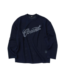 クロシェクルーネックニット_NAVY