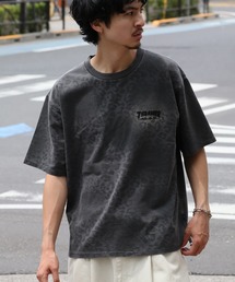 【THRASHER/スラッシャー】スプレーライク加工 レオパード柄 半袖Tシャツ
