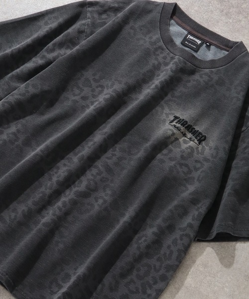 THRASHER（スラッシャー）の「【THRASHER/スラッシャー】スプレーライク加工 レオパード柄 半袖Tシャツ（Tシャツ/カットソー・メンズ・アッシュグレー/ブルー/ブラック・XL/L/M）」の5枚目の写真