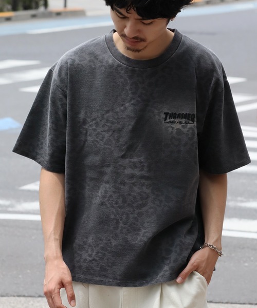 THRASHER（スラッシャー）の「【THRASHER/スラッシャー】スプレーライク加工 レオパード柄 半袖Tシャツ（Tシャツ/カットソー・メンズ・アッシュグレー/ブルー/ブラック・XL/L/M）」の15枚目の写真