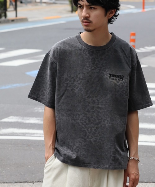 THRASHER（スラッシャー）の「【THRASHER/スラッシャー】スプレーライク加工 レオパード柄 半袖Tシャツ（Tシャツ/カットソー・メンズ・アッシュグレー/ブルー/ブラック・XL/L/M）」の16枚目の写真