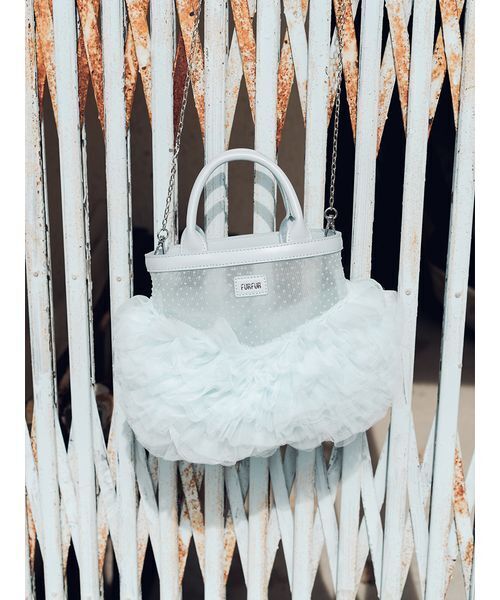 FURFUR(ファーファー)の「チュチュバッグ(ショルダーバッグ・レディース・ブラック/ライトブルー/ホワイト/ピンク・F)」の8枚目の写真
