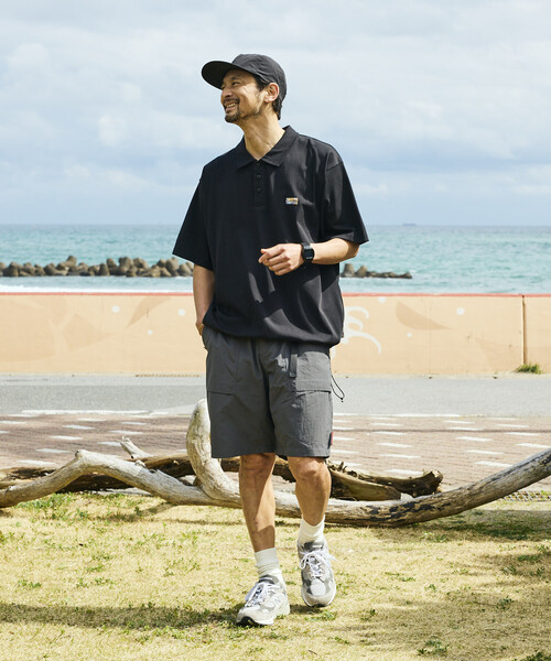 FREAK'S STORE(フリークスストア)の「FREAK'S STORE for BEACH & FES リラックスフィット 撥水 リサイクルナイロン ウェビングベルト ショーツ/バッグ付き(その他パンツ・メンズ・チャコールグレー/ブラック/ベージュ/パープル/その他/マルチ/ブラック系その他/レオパード/ブラック系その他2・SMALL/MEDIUM/LARGE)」の16枚目の写真