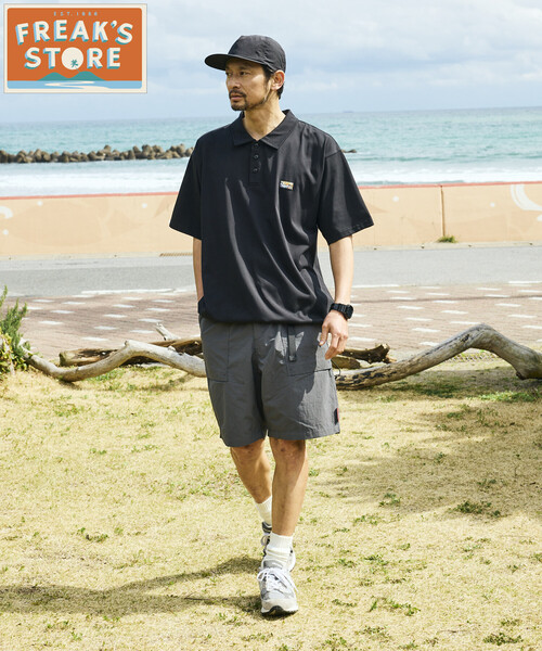 FREAK'S STORE(フリークスストア)の「FREAK'S STORE for BEACH & FES リラックスフィット 撥水 リサイクルナイロン ウェビングベルト ショーツ/短パン/バッグ付き(その他パンツ・メンズ・チャコールグレー/ブラック/ベージュ/パープル/その他/マルチ/ブラック系その他/レオパード/ブラック系その他2/オリーブ・SMALL/MEDIUM/LARGE)」の18枚目の写真