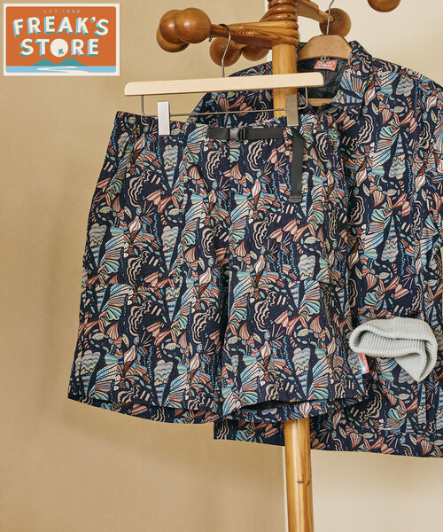 FREAK'S STORE(フリークスストア)の「FREAK'S STORE for BEACH & FES リラックスフィット 撥水 リサイクルナイロン ウェビングベルト ショーツ/短パン/バッグ付き(その他パンツ・メンズ・チャコールグレー/ブラック/ベージュ/パープル/その他/マルチ/ブラック系その他/レオパード/ブラック系その他2/オリーブ・SMALL/MEDIUM/LARGE)」の19枚目の写真