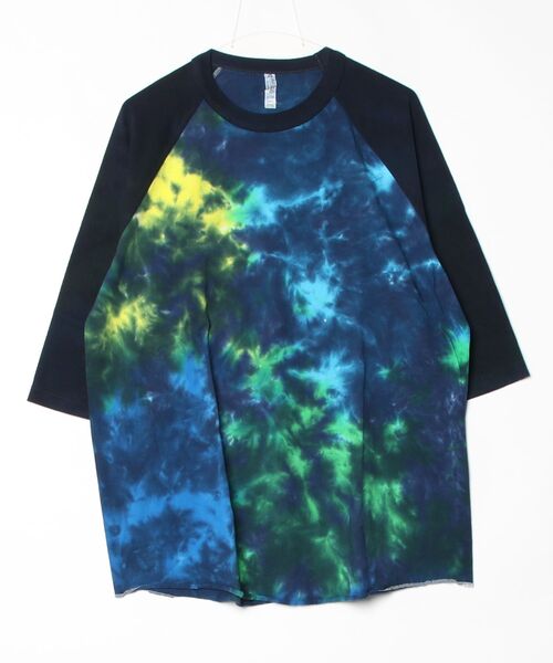 SAWINTO（ソイント）の「TIE DYE ‐ TIE DYE BASEBALL（Tシャツ/カットソー・メンズ・ブラック系2/ネイビー系2/ブラック系1/ネイビー系1・LARGE/MEDIUM/X-LARGE）」の3枚目の写真