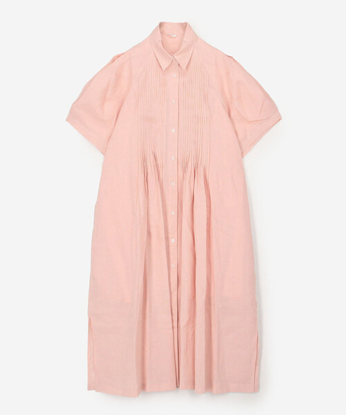 Bshop(ビショップ)の「eunoia | リネン ピンタック半袖ワンピース WOMEN(ワンピース・レディース・ブラック/クリーム/ピンク・S)」の8枚目の写真