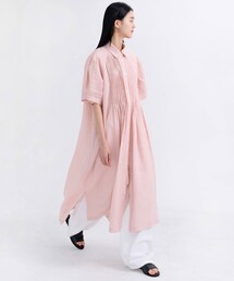 eunoia | リネン ピンタック半袖ワンピース WOMEN