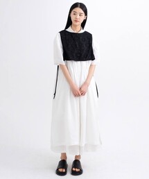 eunoia | リネン ピンタック半袖ワンピース WOMEN