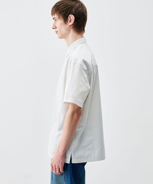 EDITION（エディション）の「THOMAS MASON ストライブハーフスリーブシャツ（シャツ/ブラウス・メンズ・ホワイト系その他・S/M）」の4枚目の写真