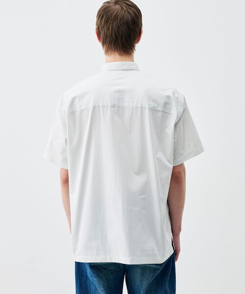 EDITION（エディション）の「THOMAS MASON ストライブハーフスリーブシャツ（シャツ/ブラウス・メンズ・ホワイト系その他・S/M）」の5枚目の写真