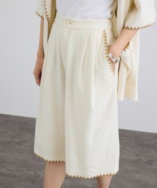 SALON adam et rope'(サロン アダム エ ロペ)の「ミニパイルショートパンツ / セットアップ対応(その他パンツ・レディース・キナリ/ブラック・M/S)」の8枚目の写真