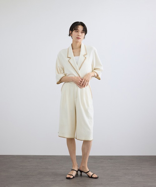 SALON adam et rope'(サロン アダム エ ロペ)の「ミニパイルショートパンツ / セットアップ対応(その他パンツ・レディース・キナリ/ブラック・M/S)」の18枚目の写真