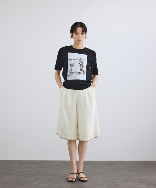 SALON adam et rope'(サロン アダム エ ロペ)の「ミニパイルショートパンツ / セットアップ対応(その他パンツ・レディース・キナリ/ブラック・M/S)」の19枚目の写真