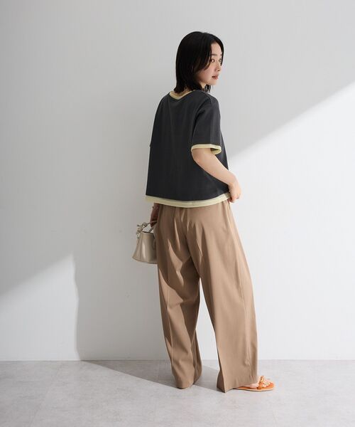 Green Parks(グリーンパークス)の「チュールレイヤードボックスプルオーバー(Tシャツ/カットソー・レディース・ブラウン/チャコールグレー/オフホワイト・FREE)」の13枚目の写真