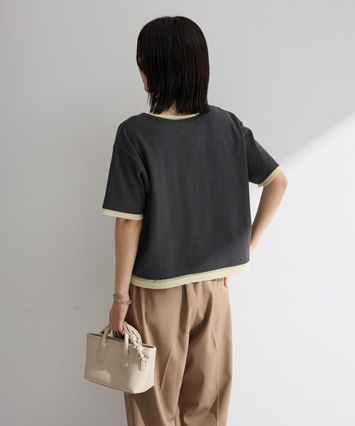 Green Parks(グリーンパークス)の「チュールレイヤードボックスプルオーバー(Tシャツ/カットソー・レディース・ブラウン/チャコールグレー/オフホワイト・FREE)」の16枚目の写真