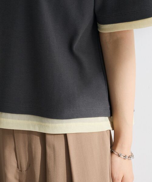 Green Parks(グリーンパークス)の「チュールレイヤードボックスプルオーバー(Tシャツ/カットソー・レディース・ブラウン/チャコールグレー/オフホワイト・FREE)」の19枚目の写真