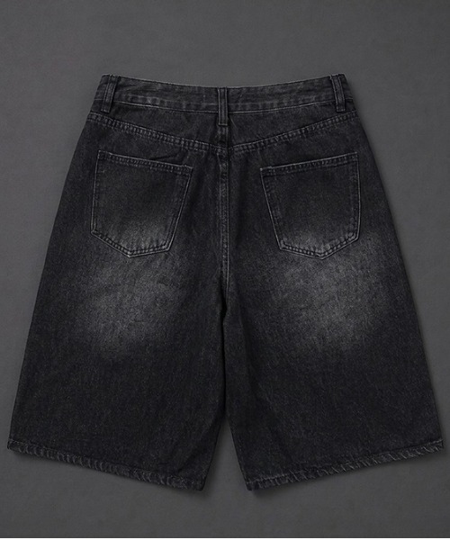 revertical(リバーティカル)の「ヴィンテージウォッシュ デニムショートパンツ/ケミカル加工 ハーフパンツ(デニムパンツ・メンズ・ブルー/サックスブルー/ブラック・X-LARGE/LARGE/MEDIUM)」の20枚目の写真