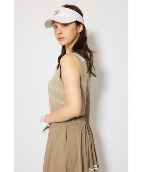 RIENDA GOLF(リエンダゴルフ)の「【RIENDA GOLF 一部店舗・WEB限定】マリンボーダーニットトップス(ニット/セーター・レディース・ホワイト/ライトブルー/ベージュ・MEDIUM/SMALL)」の18枚目の写真