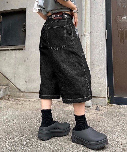 sedacle（セダクル）の「2wayダブルニーリジットデニム（デニムパンツ・メンズ・インディゴブルー/ブラック・LARGE/MEDIUM/SMALL）」の5枚目の写真