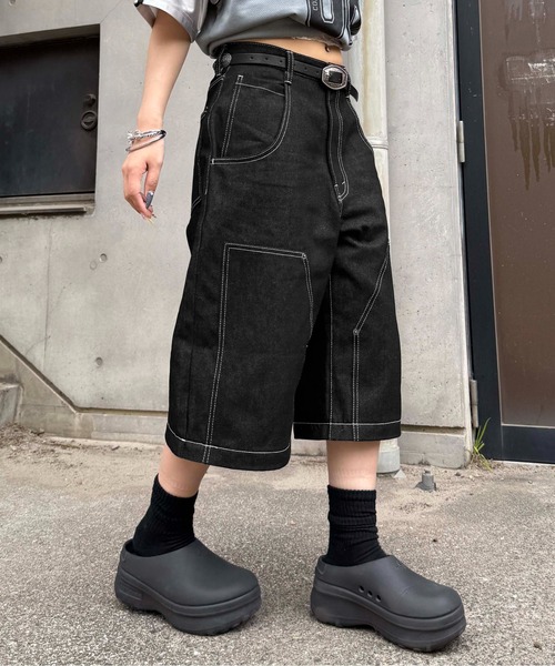 sedacle（セダクル）の「2wayダブルニーリジットデニム（デニムパンツ・メンズ・インディゴブルー/ブラック・LARGE/MEDIUM/SMALL）」の6枚目の写真