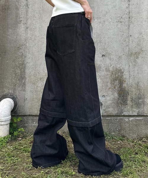 sedacle（セダクル）の「2wayダブルニーリジットデニム（デニムパンツ・メンズ・インディゴブルー/ブラック・LARGE/MEDIUM/SMALL）」の12枚目の写真