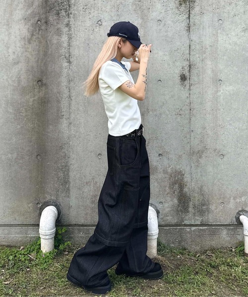 sedacle（セダクル）の「2wayダブルニーリジットデニム（デニムパンツ・メンズ・インディゴブルー/ブラック・LARGE/MEDIUM/SMALL）」の16枚目の写真