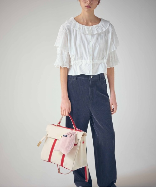 SEA(シー)の「GG 2way バッグM(ハンドバッグ・レディース・レッド/ネイビー・ONE SIZE)」の2枚目の写真
