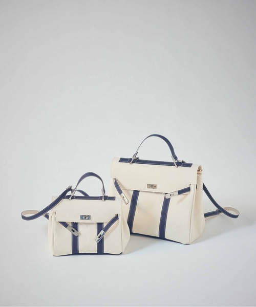 SEA(シー)の「GG 2way バッグM(ハンドバッグ・レディース・レッド/ネイビー・ONE SIZE)」の4枚目の写真