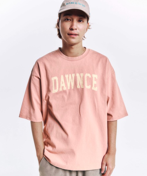 DAWNCE(ダウンス)の「ピグメント加工ワイドフィットTシャツ(Tシャツ/カットソー・メンズ・チャコール/ピンク・L/M)」の1枚目の写真