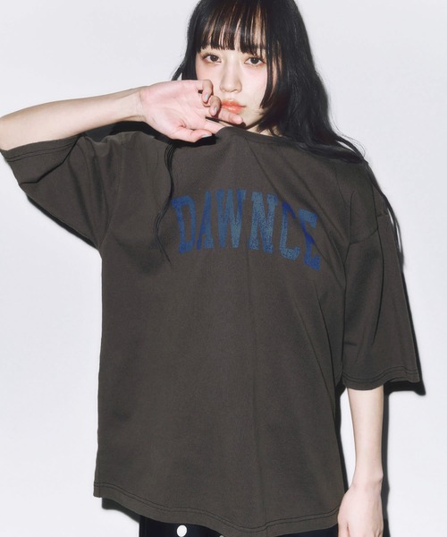 DAWNCE(ダウンス)の「ピグメント加工ワイドフィットTシャツ(Tシャツ/カットソー・メンズ・チャコール/ピンク・L/M)」の5枚目の写真