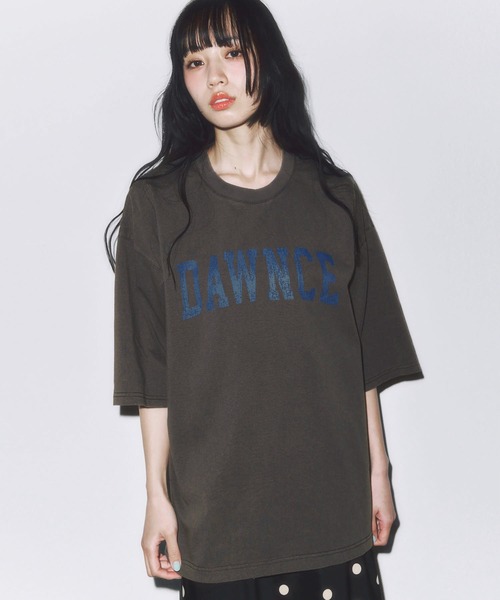 DAWNCE(ダウンス)の「ピグメント加工ワイドフィットTシャツ(Tシャツ/カットソー・メンズ・チャコール/ピンク・L/M)」の6枚目の写真