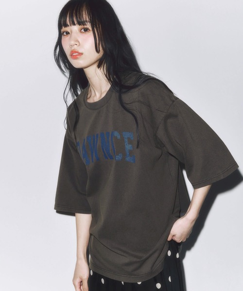 DAWNCE(ダウンス)の「ピグメント加工ワイドフィットTシャツ(Tシャツ/カットソー・メンズ・チャコール/ピンク・L/M)」の7枚目の写真