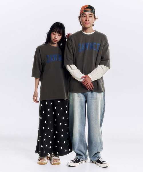 DAWNCE(ダウンス)の「ピグメント加工ワイドフィットTシャツ(Tシャツ/カットソー・メンズ・チャコール/ピンク・L/M)」の14枚目の写真
