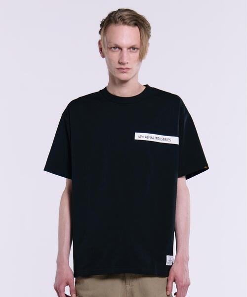 Alpha Industries（アルファインダストリーズ）の「【日本限定】Alpha Industries/アルファ インダストリーズ/CAT EMBLEM T‐SHIRT/ キャット エンブレム Tシャツ（Tシャツ/カットソー・メンズ・ブラック/ホワイト系2/オリーブ系・2XL/XL/L/S/M）」の4枚目の写真
