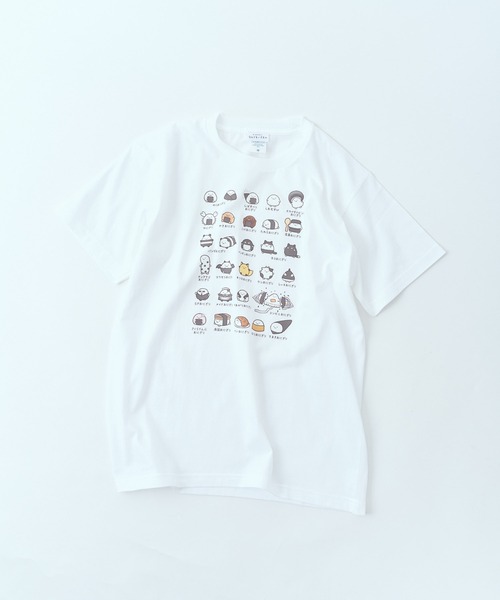 salle de bal(サルデバル)の「【 なんでもいきもの 】 おにぎりずかんTEE WNI(Tシャツ/カットソー・レディース・ホワイト/ブラック・FREE)」の1枚目の写真