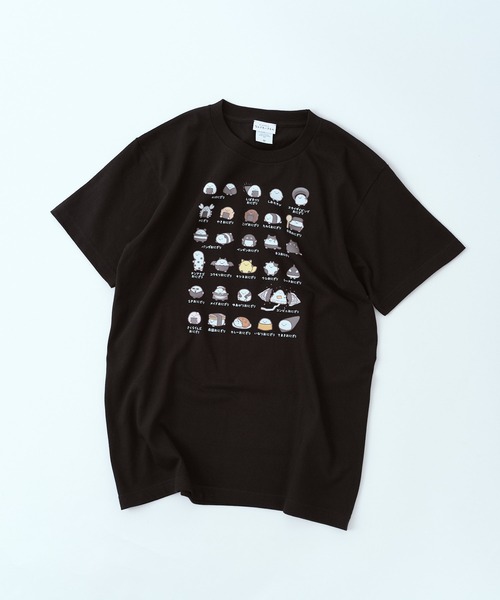 salle de bal(サルデバル)の「【 なんでもいきもの 】 おにぎりずかんTEE WNI(Tシャツ/カットソー・レディース・ホワイト/ブラック・FREE)」の2枚目の写真