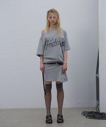LCDC TM（エルシーディーシーティーエム）の「ASYMMETRIC OFF-SHOULDER DRESS (MELANGE GREY)（ワンピース）」