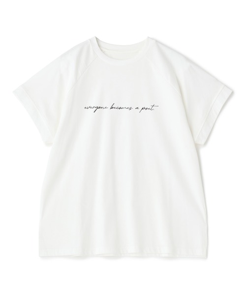 Nowadays(ナウアデイズ)の「ドライタッチコットンロゴTシャツ(Tシャツ/カットソー・レディース・ブラック/ホワイト/ブルー・FREE)」の2枚目の写真
