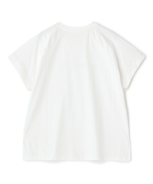 Nowadays(ナウアデイズ)の「ドライタッチコットンロゴTシャツ(Tシャツ/カットソー・レディース・ブラック/ホワイト/ブルー・FREE)」の4枚目の写真